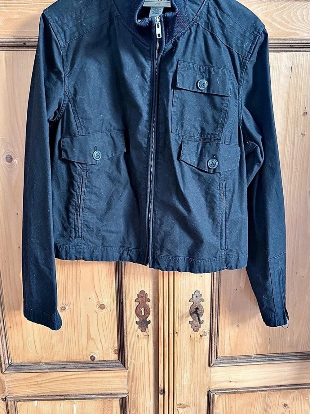 London Jean Utility Jacket in Black Size XL
